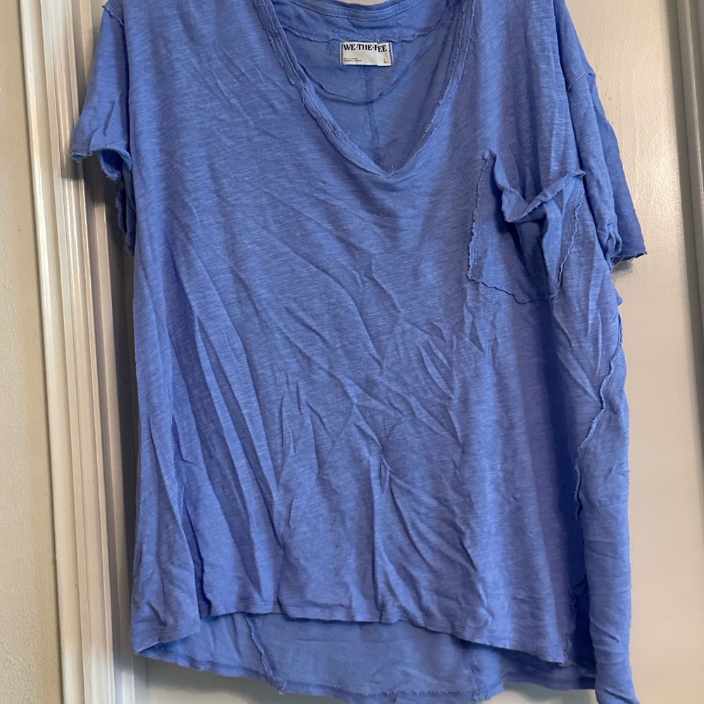 We The Free Light Blue Short Sleeve Tee